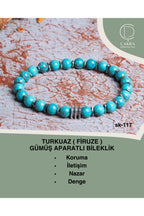 Turkuaz (Firuze) Gümüş Aparatlı Bileklik — görsel 1