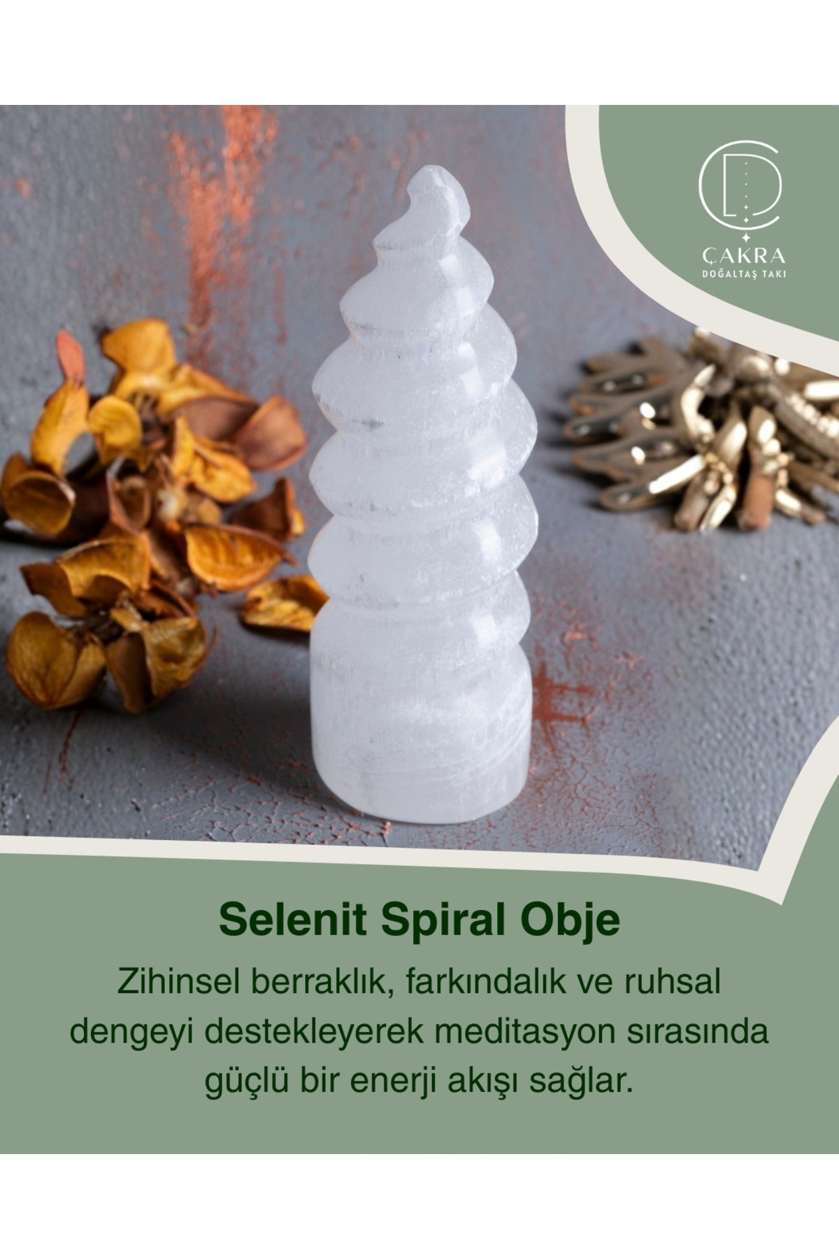 Selenit Spiral Obje — görsel 1