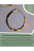 Solar Pleksus Çakra & Gümüş Kapama Bileklik — görsel 1