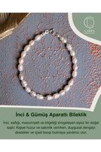İnci & Gümüş Aparatlı Bileklik — görsel 1
