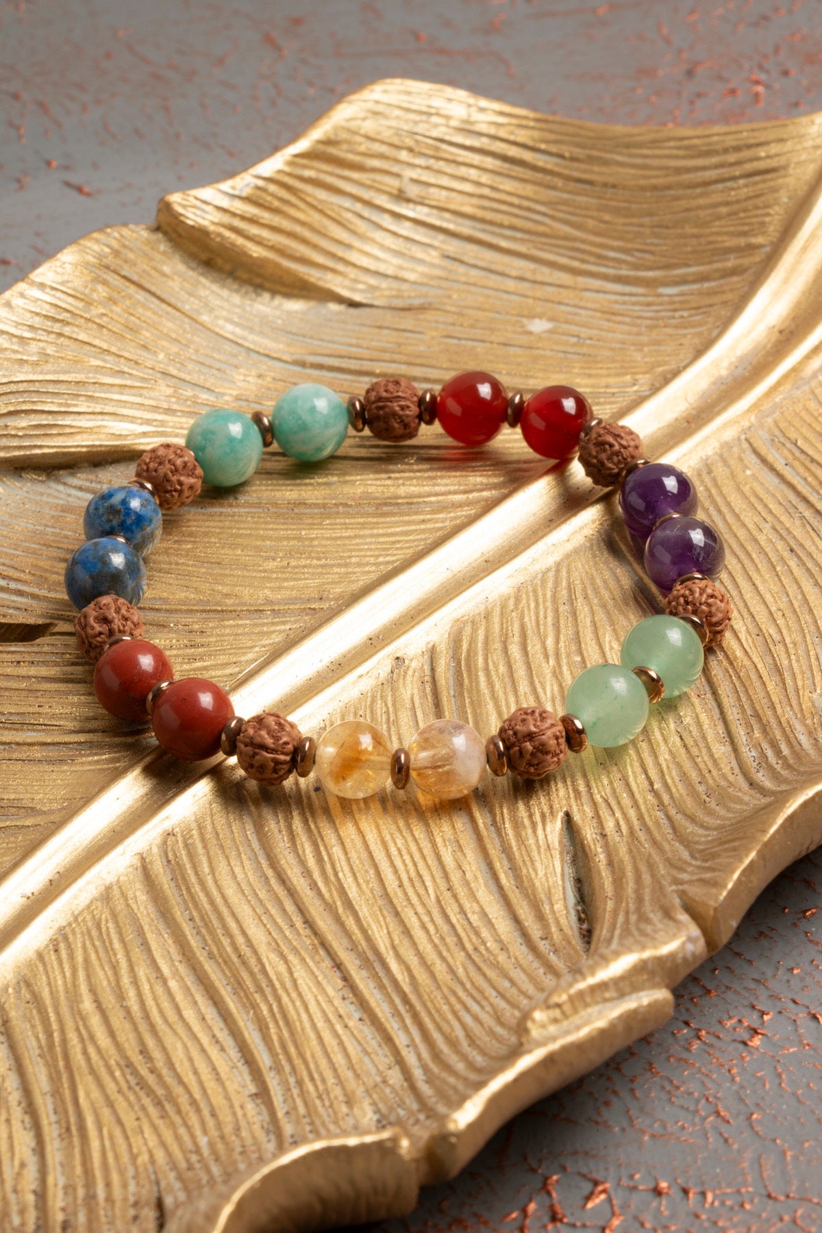 Sertifikalı Doğal Aventurin, Lapis Lazuli, Akik, Amazonit, Sitrin, Apatit ve Jasper Taşı Bileklik — görsel 1