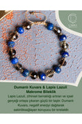 Dumanlı Kuvars & Lapis Lazuli Makrome Bileklik — görsel 1