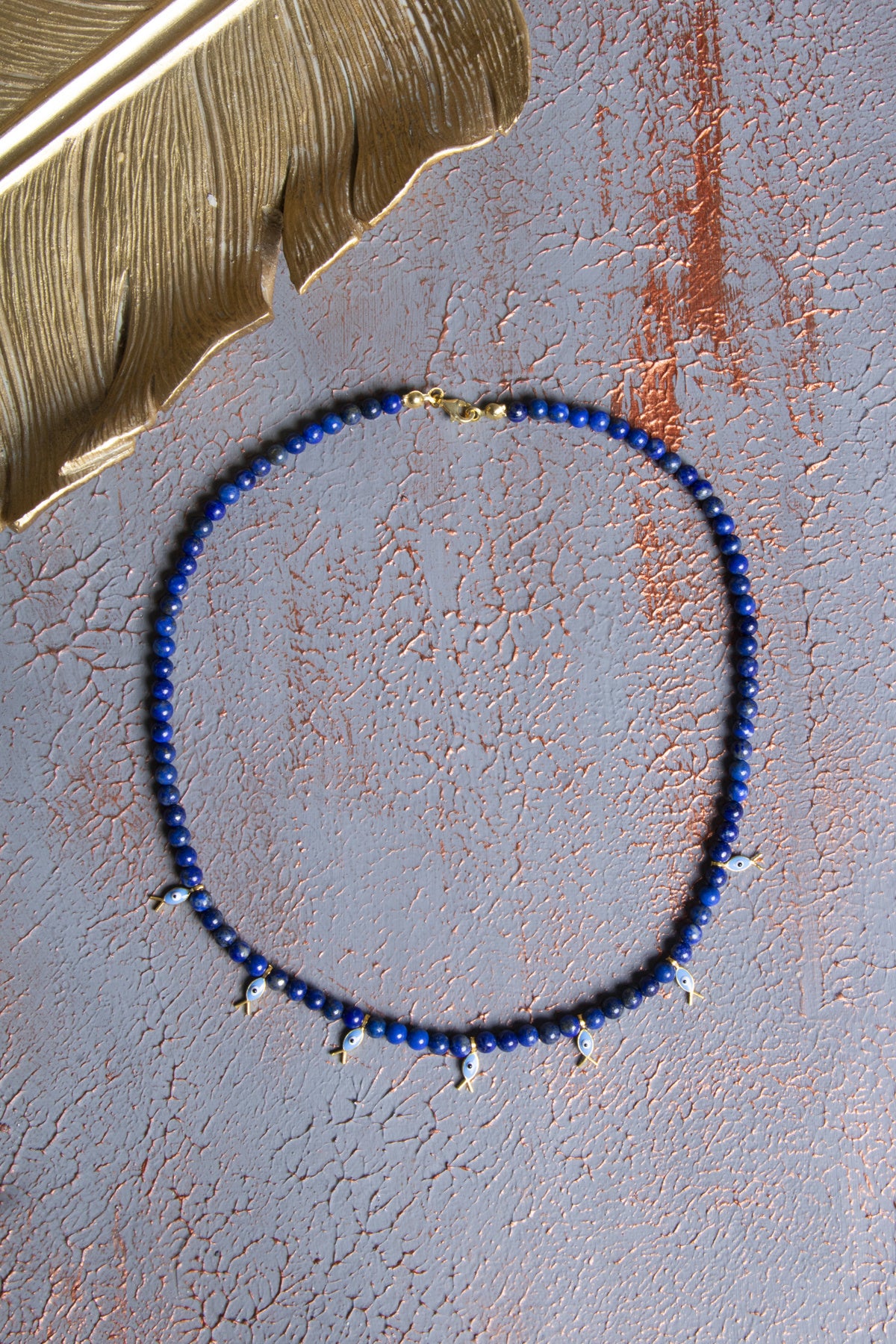Lapis Lazuli & Gümüş Aparatlı Kolye — görsel 3