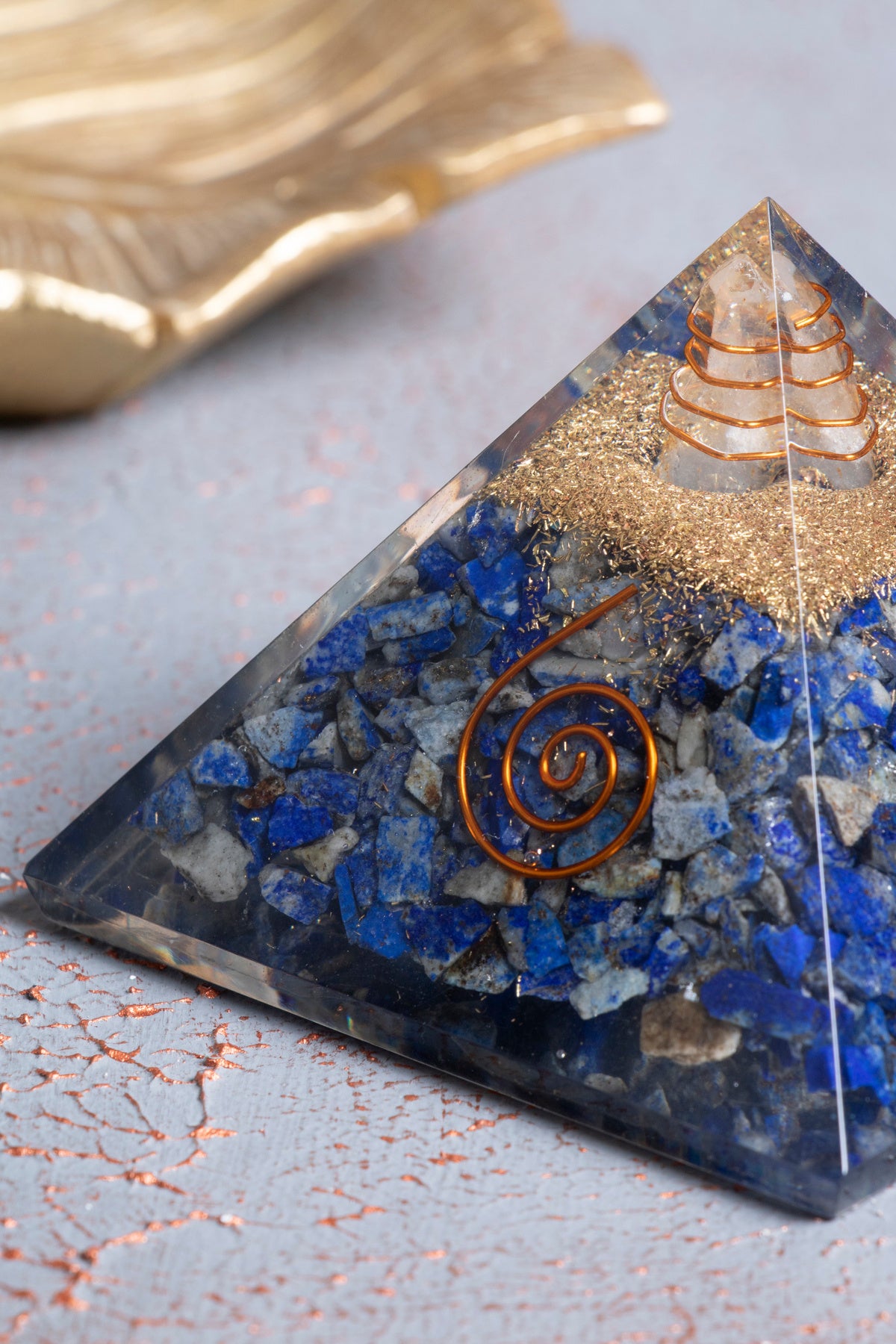 Lapis Lazuli Piramit Obje — görsel 4