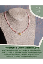 Rodokrozit & Gümüş Aparatlı Kolye — görsel 1