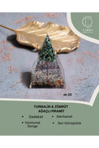 Turmalin & Zümrüt Ağaçlı Piramit — görsel 1