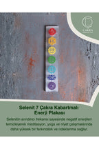 Selenit 7 Çakra Kabartmalı Enerji Plakası — görsel 1