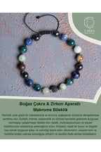Boğaz Çakra & Zirkon Aparatlı Makrome Bileklik — görsel 1