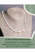 Ay Taşı & Gümüş Aparatlı Kolye — görsel 1