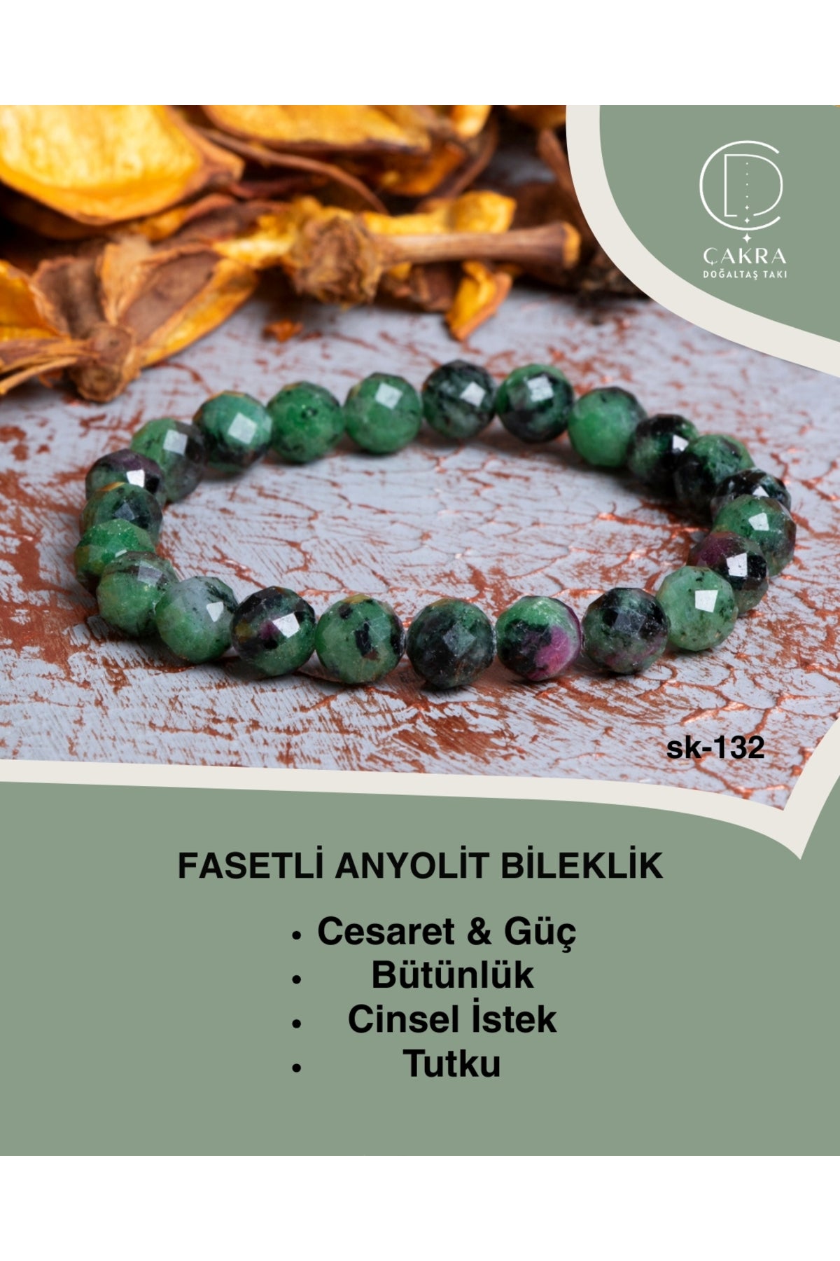 Fasetli Anyolit Bileklik — görsel 1