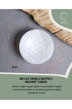 Beyaz Renkli Motifli Selenit Tabak — görsel 1
