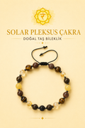 Solar Pleksus Çakrası & Zirkon Aparatlı Makrome Bileklik