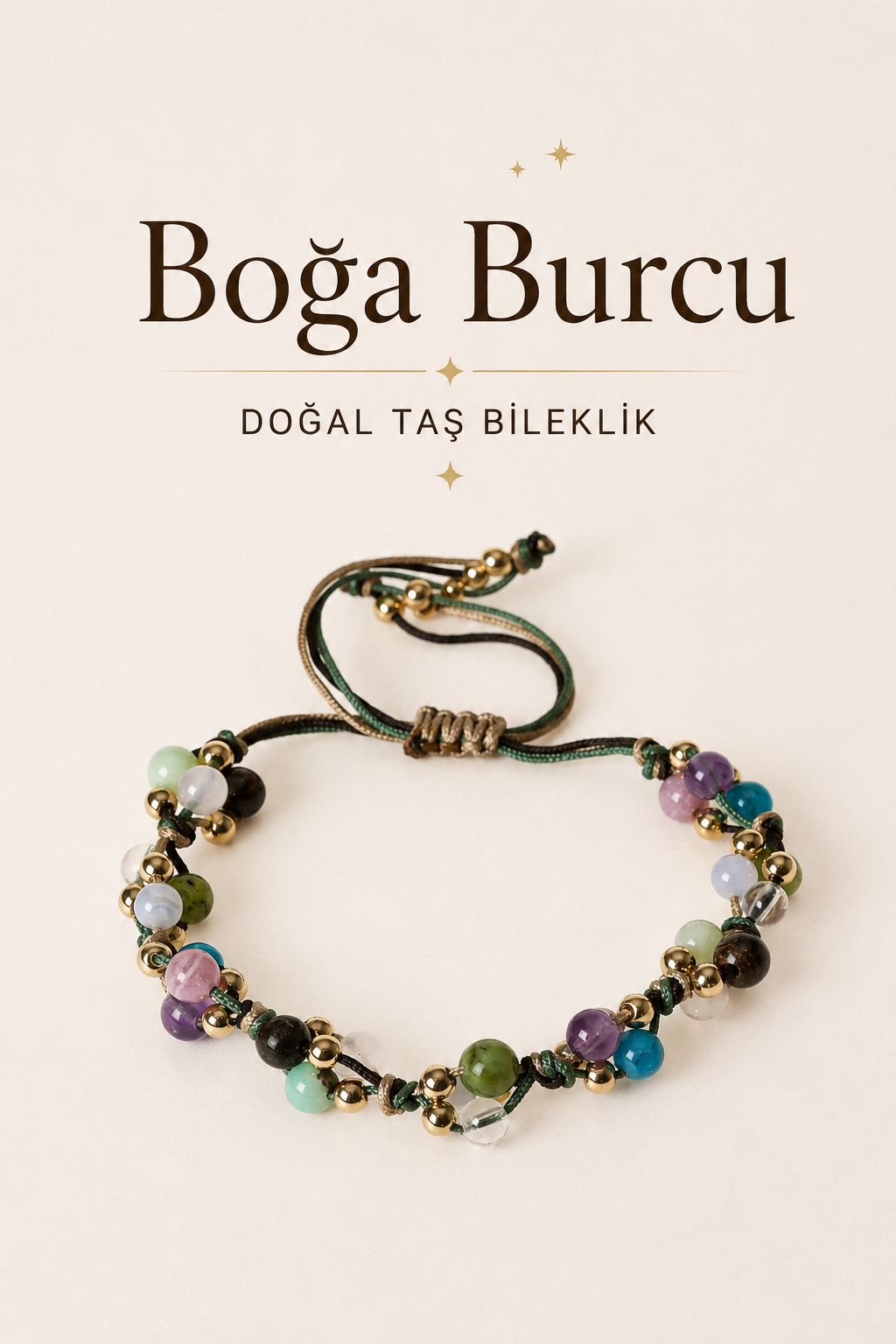 Boğa Burcu Makrome Bileklik
