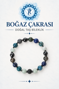 Boğaz Çakrası & Zirkon Aparatlı Makrome Bileklik