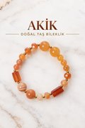 Akik Doğal Taş Bileklik