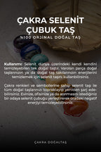 7'li & Selenit Doğal Taş Çubuk Arındırma- Şifalandırma Seti — görsel 2