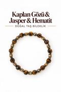 Kaplan Gözü & Jasper & Hematit Bileklik