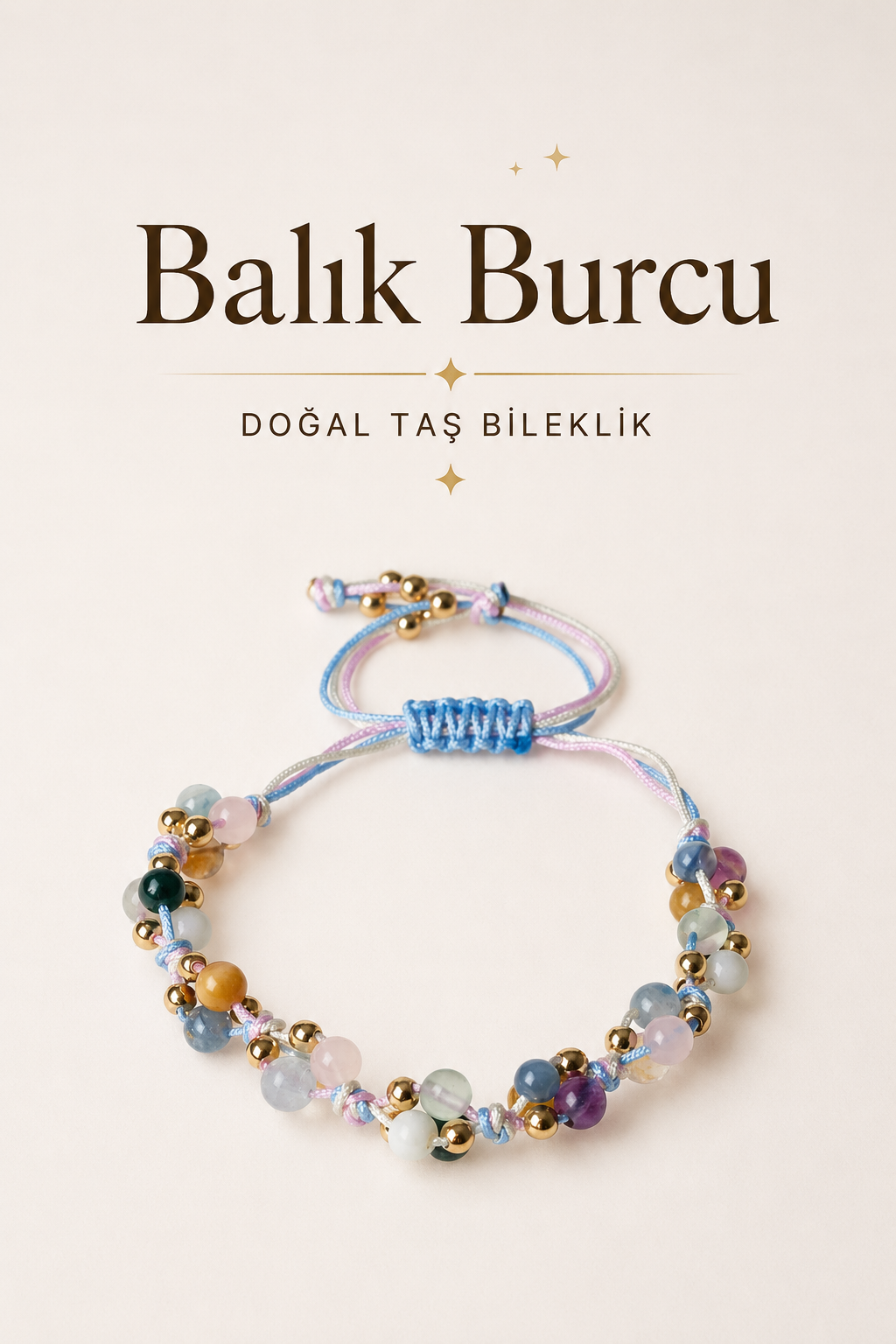 Balık Burcu Makrome Bileklik