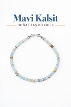 Mavi Kalsit & Gümüş Aparatlı Bileklik