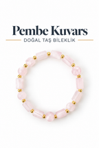 Pembe Kuvars Bileklik