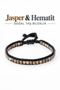 Jasper & Hematit Özel Tasarım Makrome Bileklik