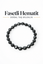 Fasetli Hematit Bileklik