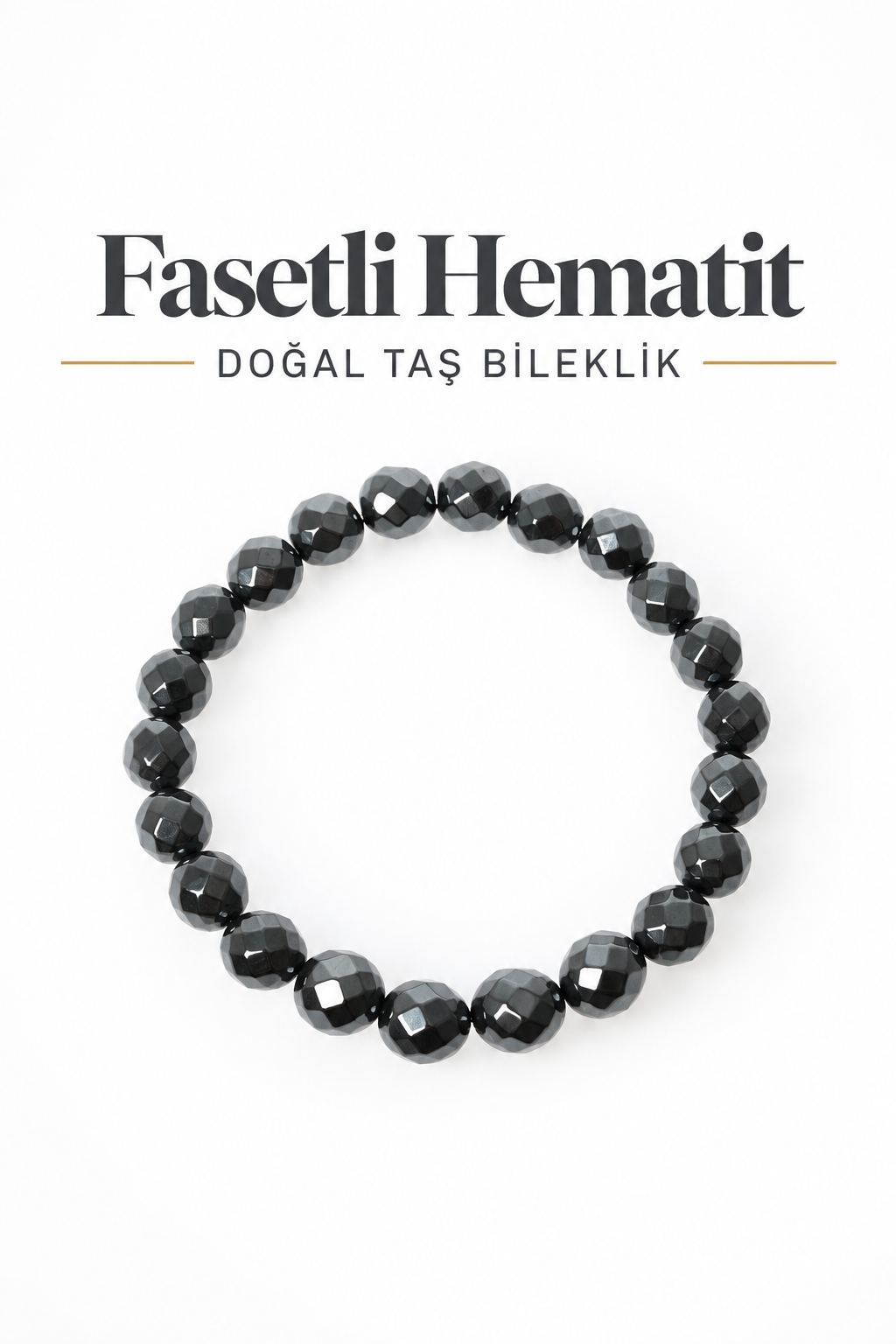 Fasetli Hematit Bileklik