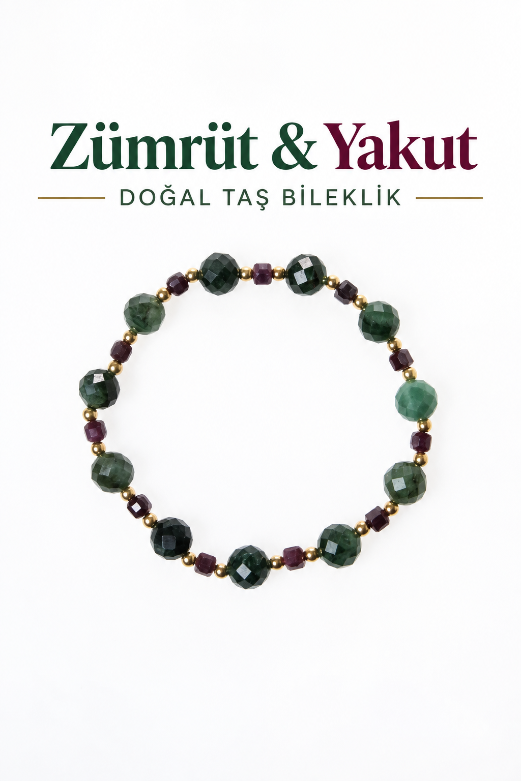Zümrüt & Yakut Bileklik