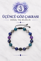 Üçüncü Göz Çakra & Zirkon Aparatlı Makrome Bileklik