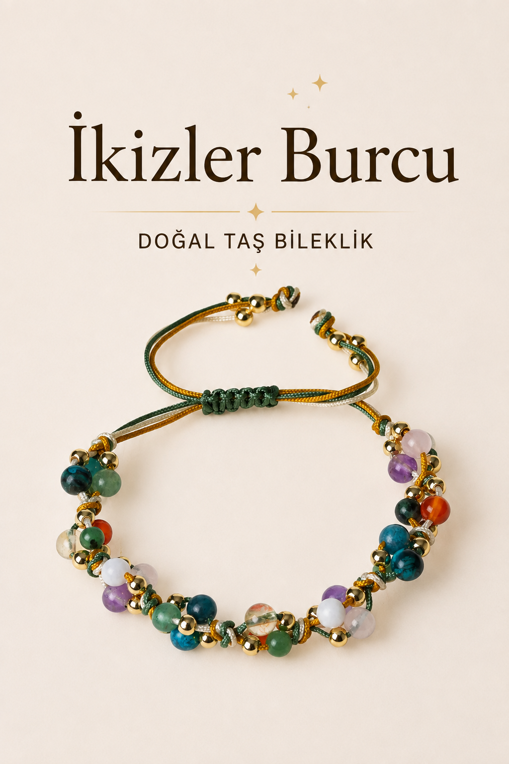 İkizler Burcu Makrome Bileklik