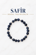 Safir & Gümüş Aparatlı Bileklik