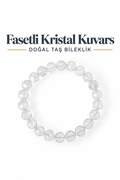 Fasetli Kristal Kuvars Bileklik