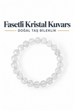 Fasetli Kristal Kuvars Bileklik
