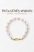 İnci & Gümüş Aparatlı Bileklik 3
