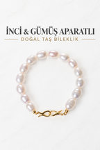 İnci & Gümüş Aparatlı Bileklik 3