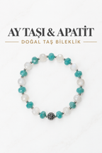 Ay Taşı & Apatit & Gümüş Aparatlı Bileklik