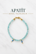 Apatit & Gümüş Aparatlı Bileklik