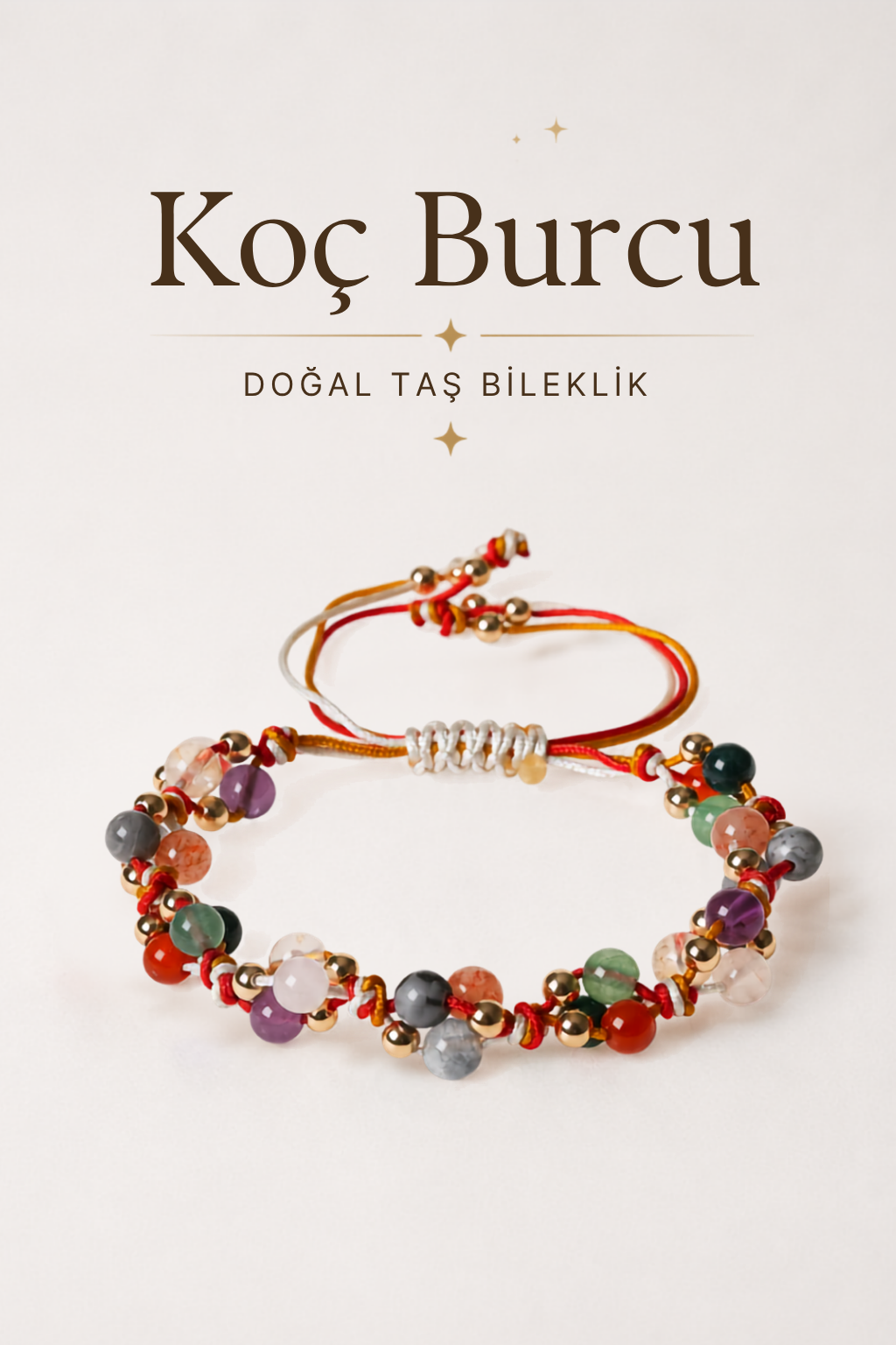 Koç Burcu Makrome Bileklik