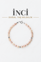 İnci & Gümüş Ara Aparatlı Bileklik