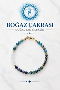 Boğaz Çakra & Gümüş Kapama Bileklik