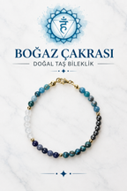 Boğaz Çakra & Gümüş Kapama Bileklik