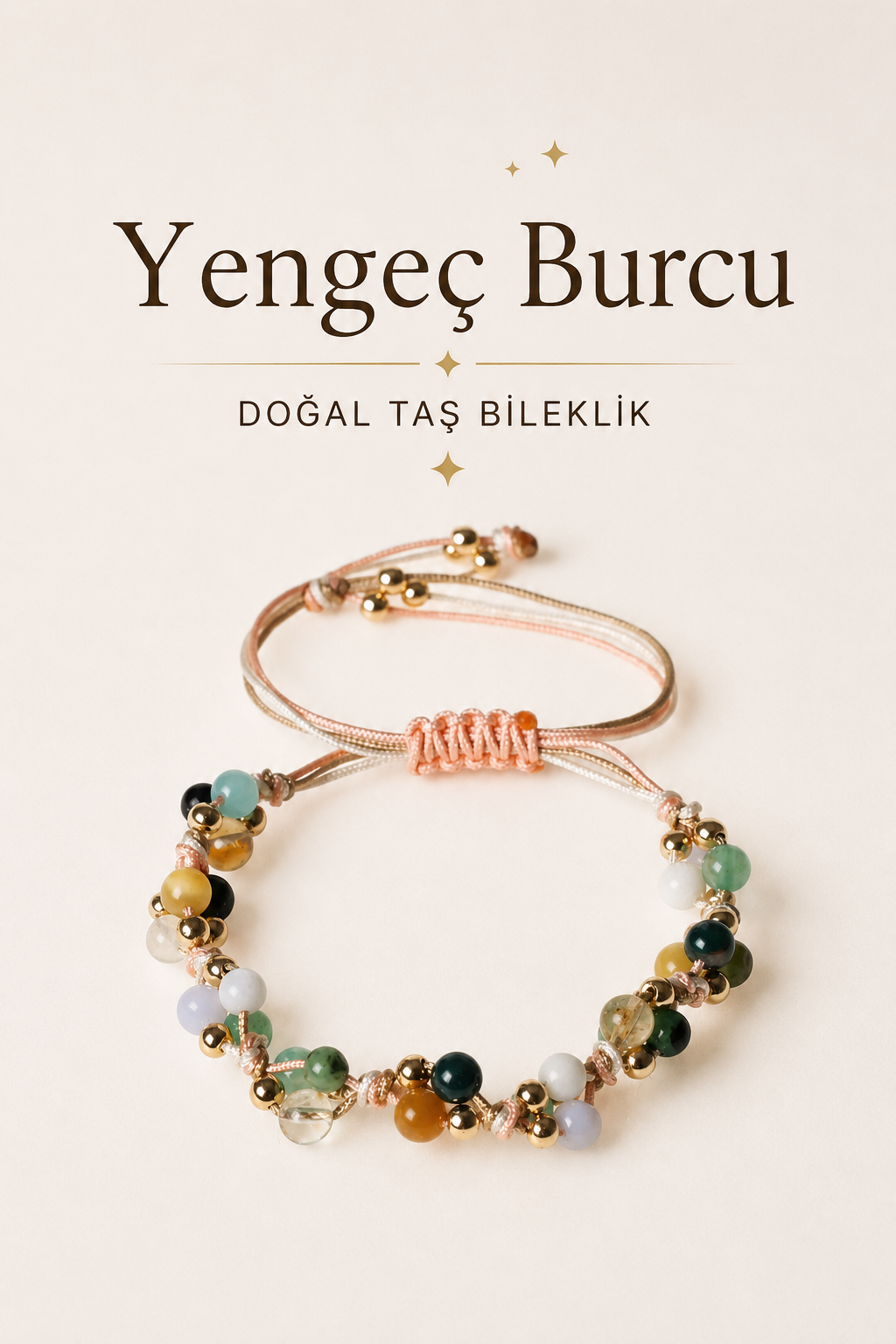 Yengeç Burcu Makrome Bileklik