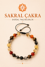 Sakral Çakra & Zirkon Aparatlı Makrome Bileklik
