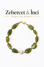 Zebercet & İnci & Gümüş Aparatlı Bileklik