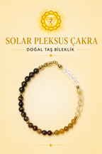 Solar Pleksus Çakra & Gümüş Kapama Bileklik
