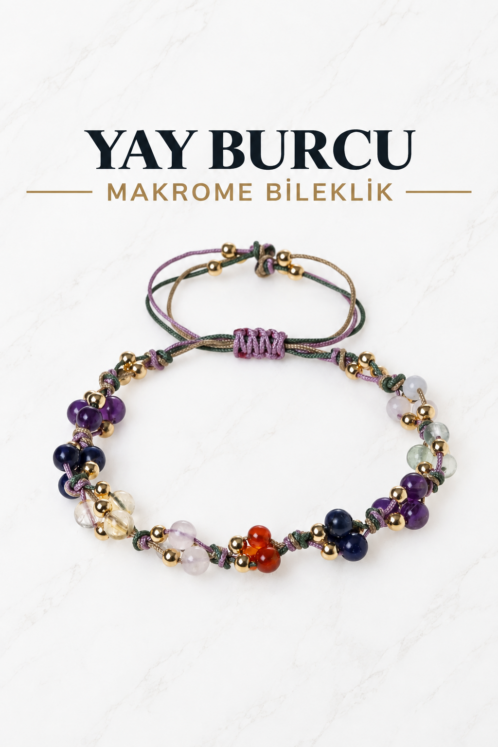 Yay Burcu Makrome Bileklik
