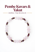 Pembe Kuvars & Yakut Bileklik
