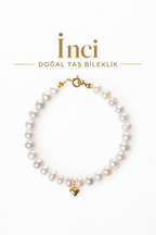 İnci & Gümüş Apatlı Bileklik