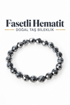 Fasetli Hematit Bileklik