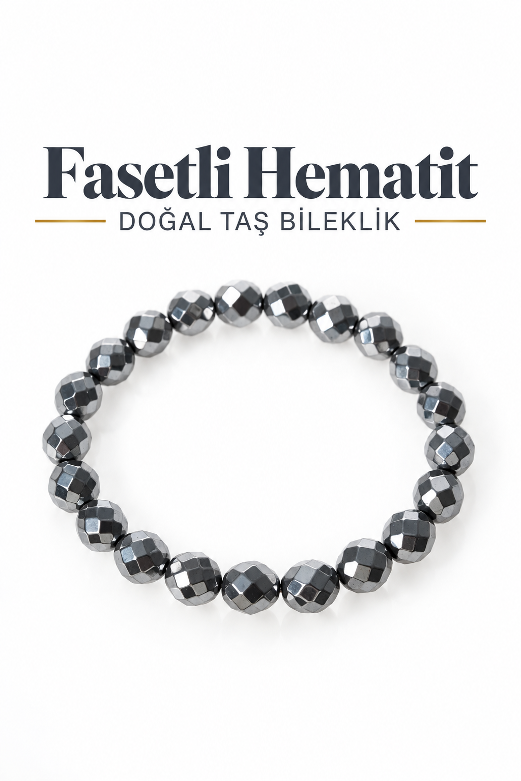 Fasetli Hematit Bileklik